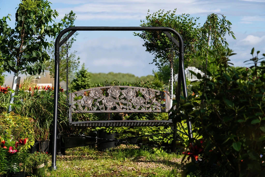 Outdoor Rose Swing - Elegant Garden Hanging Chair for Relaxation | Perfect for Backyard, Patio, and Porch Decor