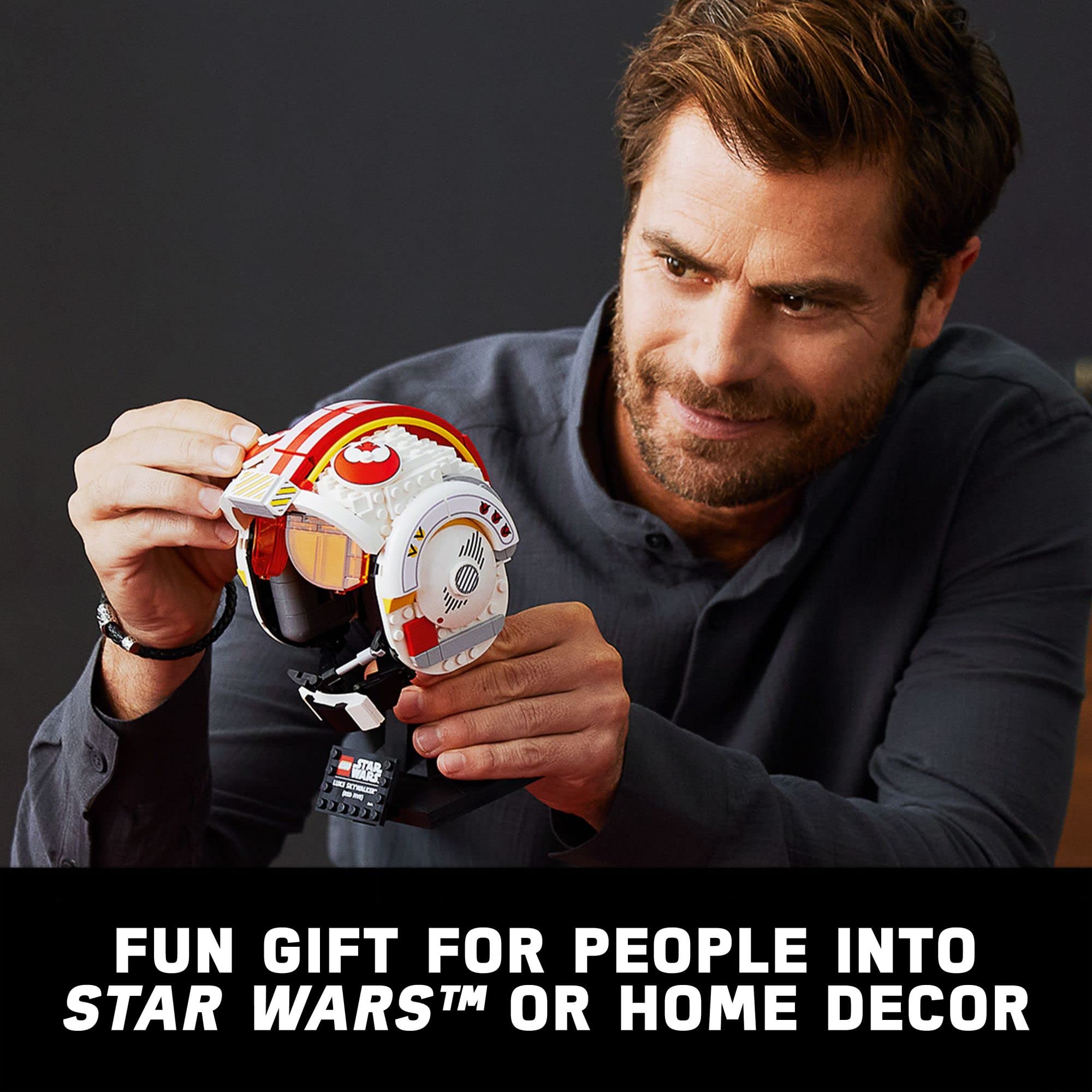 LEGO Star Wars Luke Skywalker Red 5 Helmet Building Kit 75327 - Collectible Display Model for Adults, Perfect Gift for Star Wars Fans, Husband & Wife - Home Office Decor, Birthday Present for Men & Women | Build & Display for Star Wars Collections & Movie Nights
