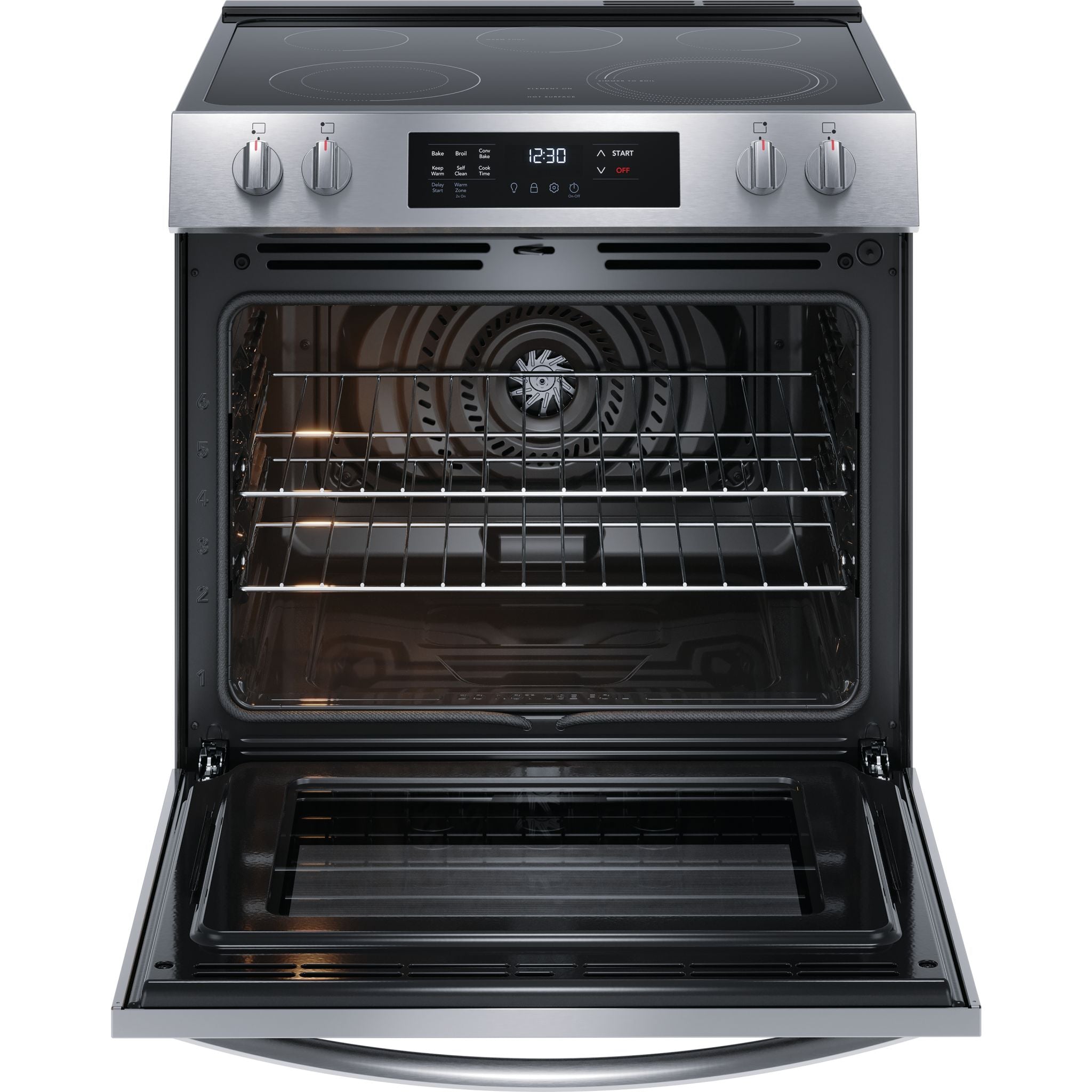 Frigidaire 30 Inch Electric Range (FCFE308CAS) - Stainless Steel Stove with Convection Oven & Self-Cleaning - Perfect for Home Kitchen, Baking & Cooking Family Meals
