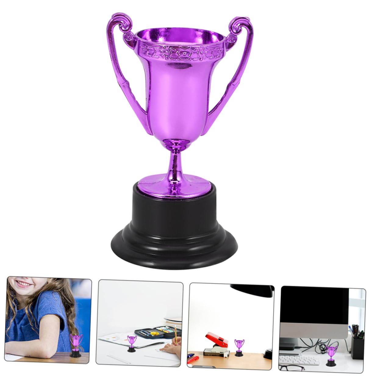 Gold Plastic Trophy Cups - Award Prize for Football, Sports, and Competitions | BCOATH Decorative Trophies for Kids, Office Awards, and Party Decorations