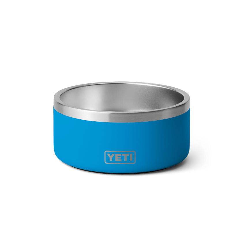 Boomer 4 Dog Bowl - Large Non-Slip Pet Food and Water Dish for Medium to Large Dogs - Big Wave Blue - Perfect for Indoor and Outdoor Use