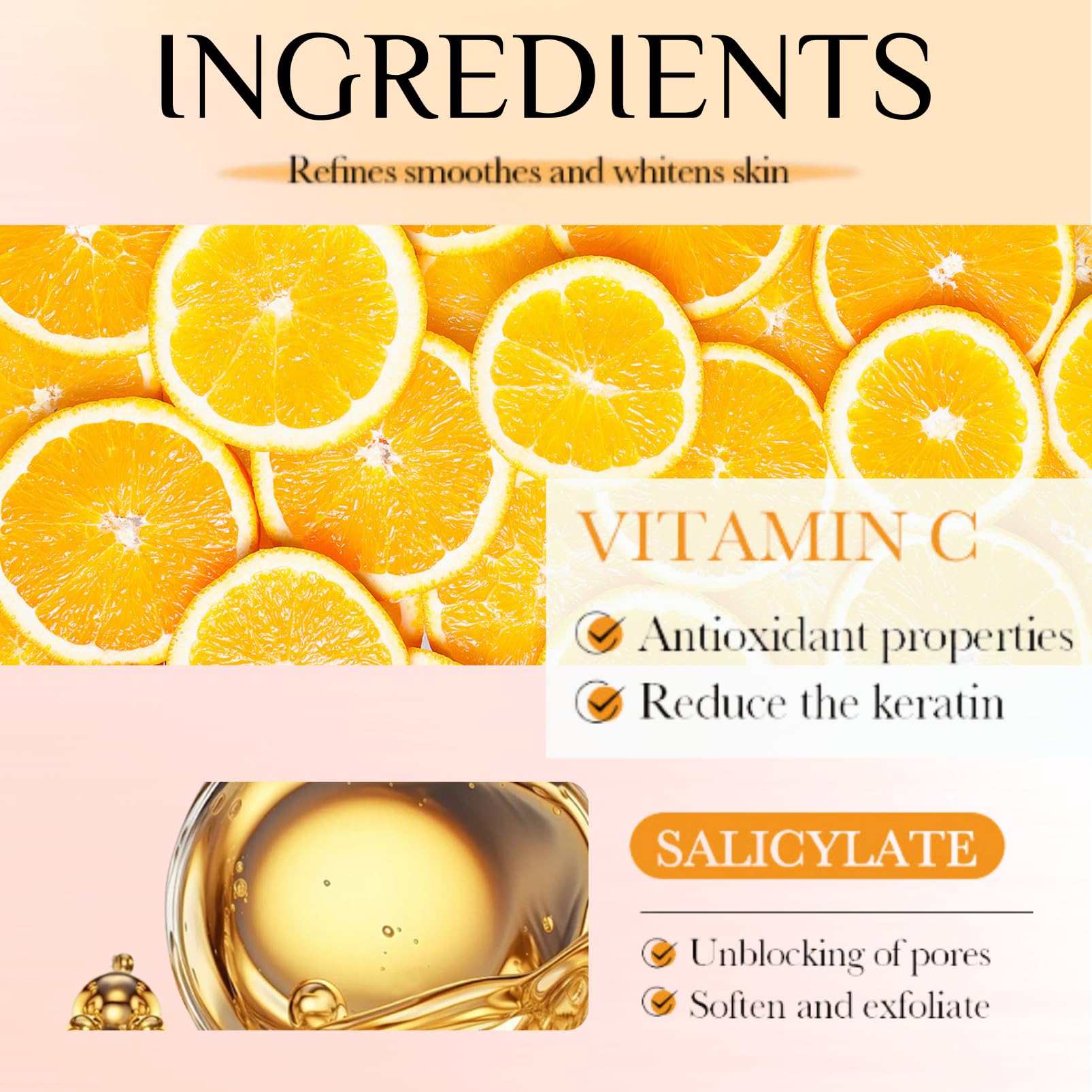 Salicylic Acid Toner Pads with 98% Vitamin C - Exfoliating & Cleansing Face Pads for Acne Treatment & Pore Unclogging - Gentle Face Wipes for Daily Skincare Routine (Pack of 55) - Perfect for Travel, Gym & On-the-Go Use