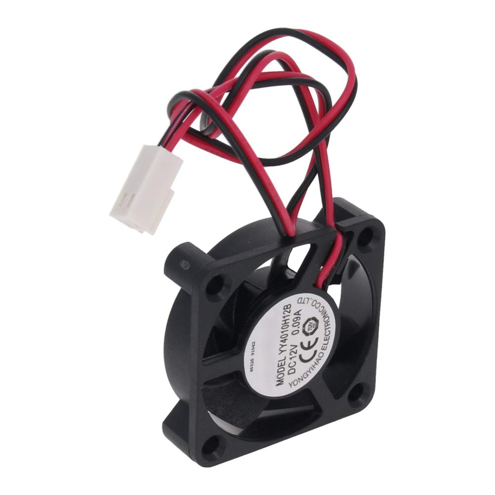 12V Brushless DC Cooling Fan 40x40x10mm - Mini Long Life Sleeve Bearing Computer Case Fan 0.09A - Quiet Cooling Solution for PC, Laptop, Server & Electronics - Aicosineg (1Pcs)