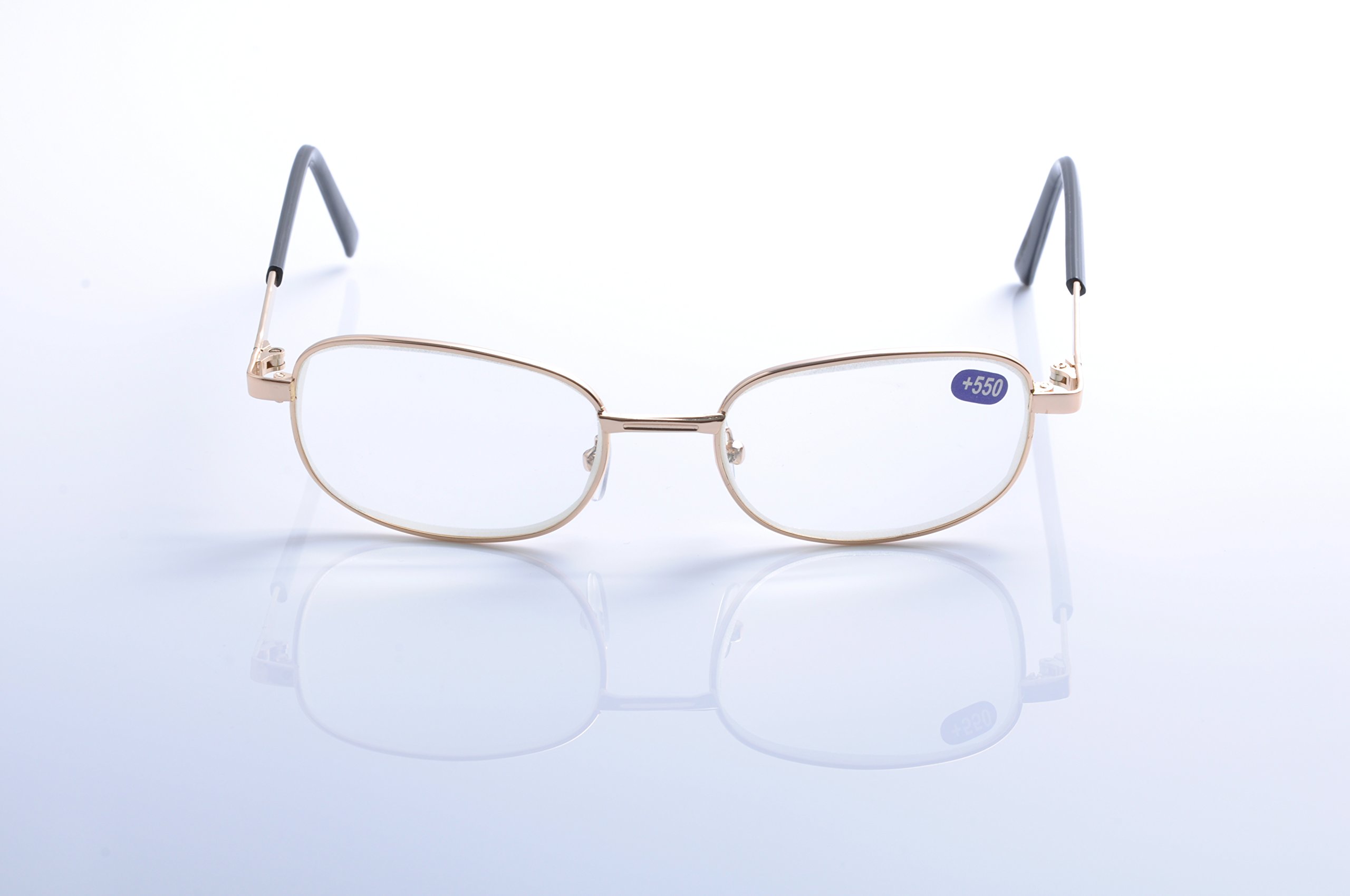 Stylish Metal Full Rim Reading Glasses for Men & Women - Fashionable Eyewear for Reading, Working & Daily Use