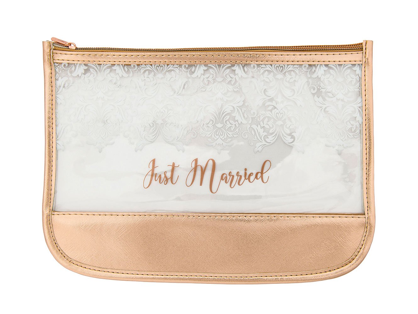 MIAMICA Rose Gold Bridal Pouch - Elegant Wedding Clutch & Beach Tote Bag for Women | Perfect for Bridal Showers, Bachelorette Parties & Vacation Essentials