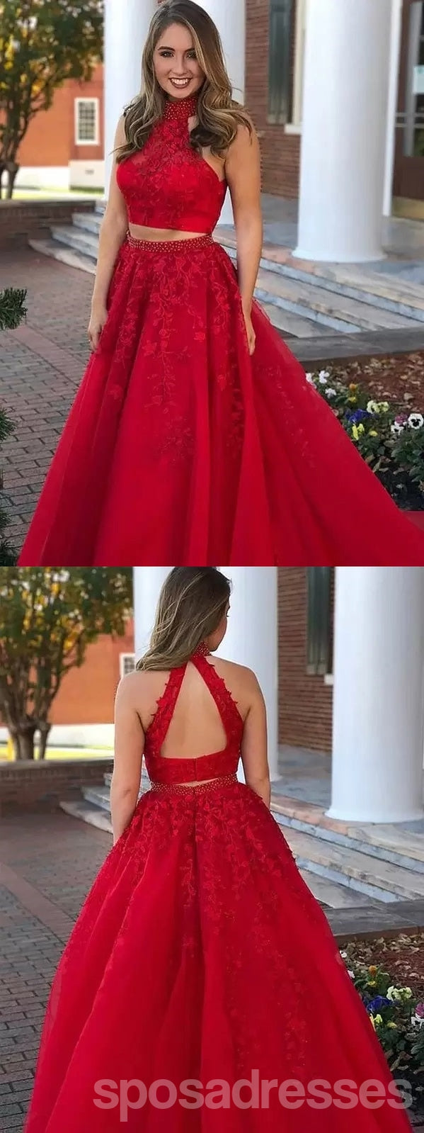 Burgundy A-Line Two-Piece Long Prom Dresses for Women – Elegant Formal Gowns for Homecoming, Ball & Evening Events