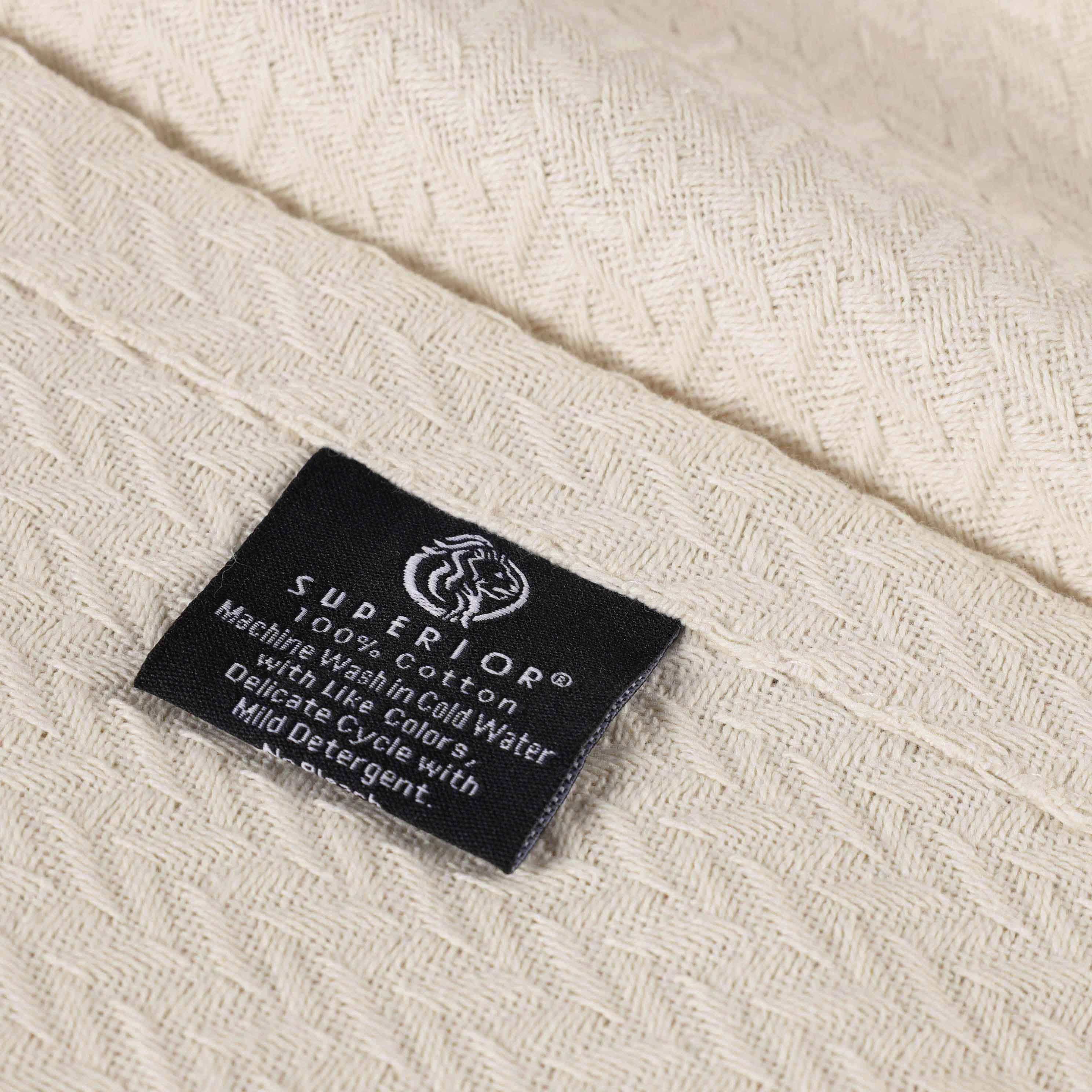 Premium Nobel Cotton Textured Chevron Lightweight Woven Blanket - Soft & Breathable Throw for Sofa, Bed, or Outdoor Picnics - Cozy Home Decor & Travel Companion