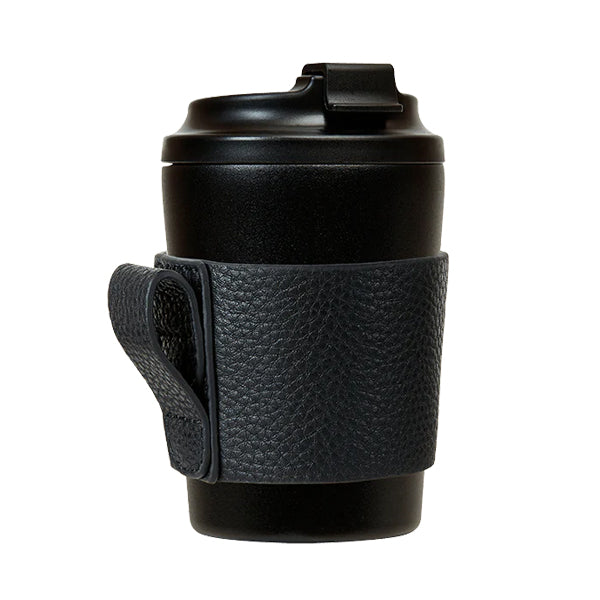 Premium Leather Coffee Cup Sleeve - Insulated Reusable Coffee Sleeve Protector for Hot/Cold Drinks - Perfect for Travel, Office & Daily Commute