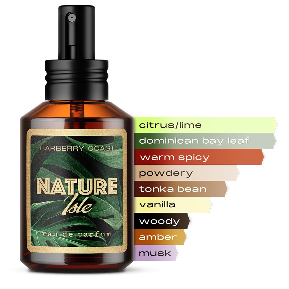 Barberry Coast Nature Isle Bay Rum Lime Eau de Parfum for Men - 60ml/2oz Fresh Citrus & Spicy Cologne - Perfect for Date Nights & Summer Adventures