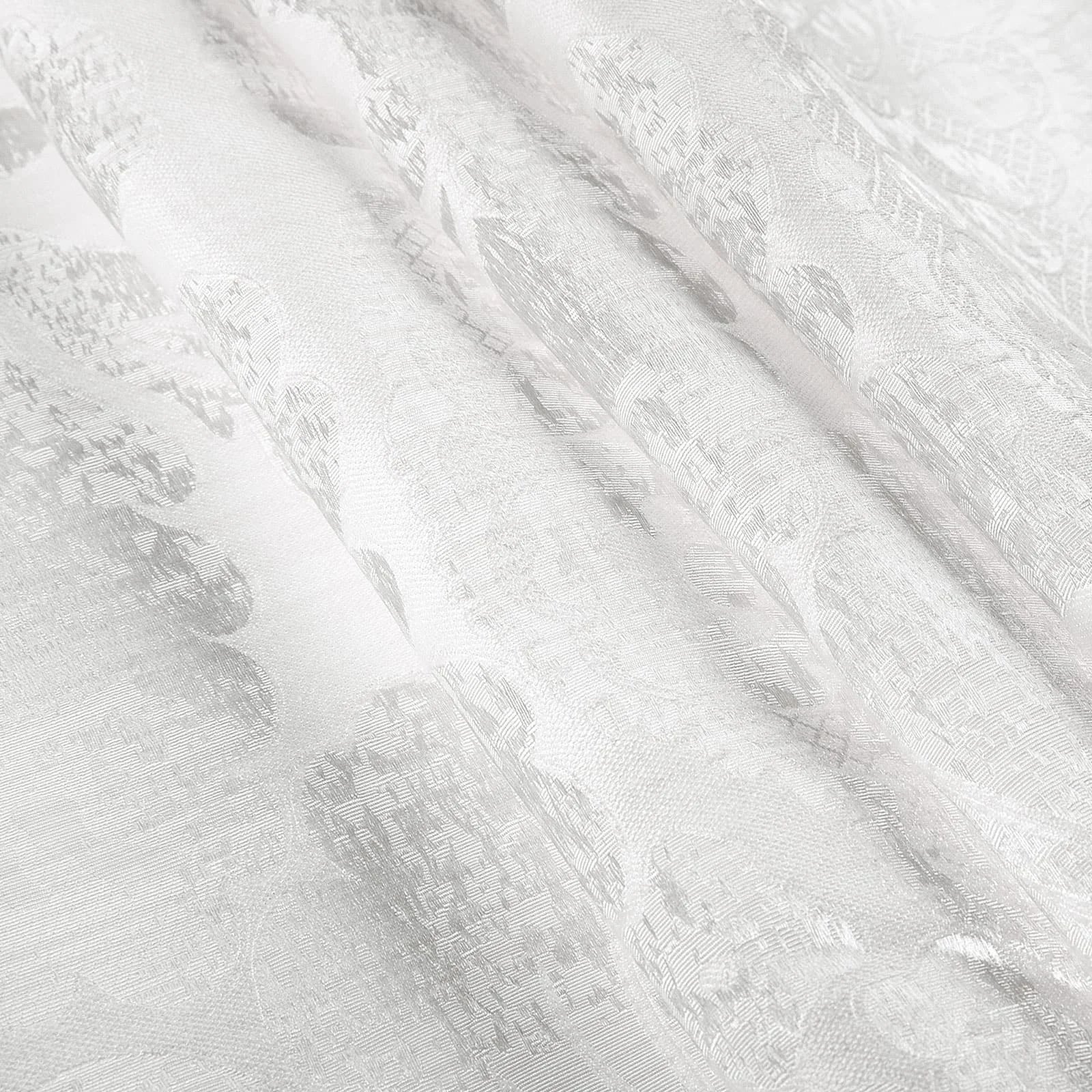 Lydia Plants Jacquard Curtain Pleated - Elegant Floral Print Blackout Drapes for Living Room, Bedroom & Nursery - Home Decor Window Treatments for Privacy & Light Control