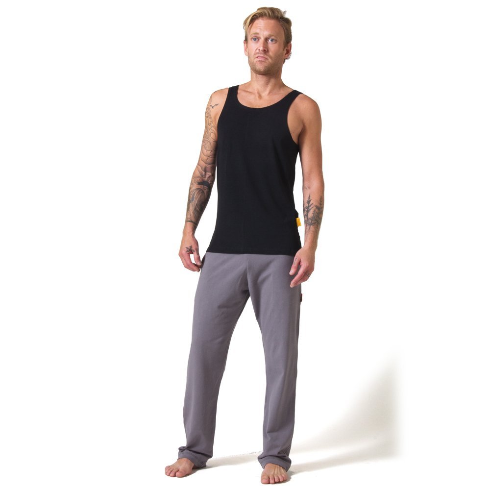 Premium Organic Cotton Men's Yoga Pants - High-Strength Stretch Workout Pants for Gym, Running & Lounge Wear - Eco-Friendly Comfort Fit