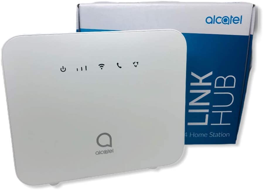 Alcatel Wi-Fi LINK HUB Mobile GSM Unlocked Global 4G LTE CAT 4 HH42NK - Portable Wireless Hotspot for Travel, Business & Remote Work (White)