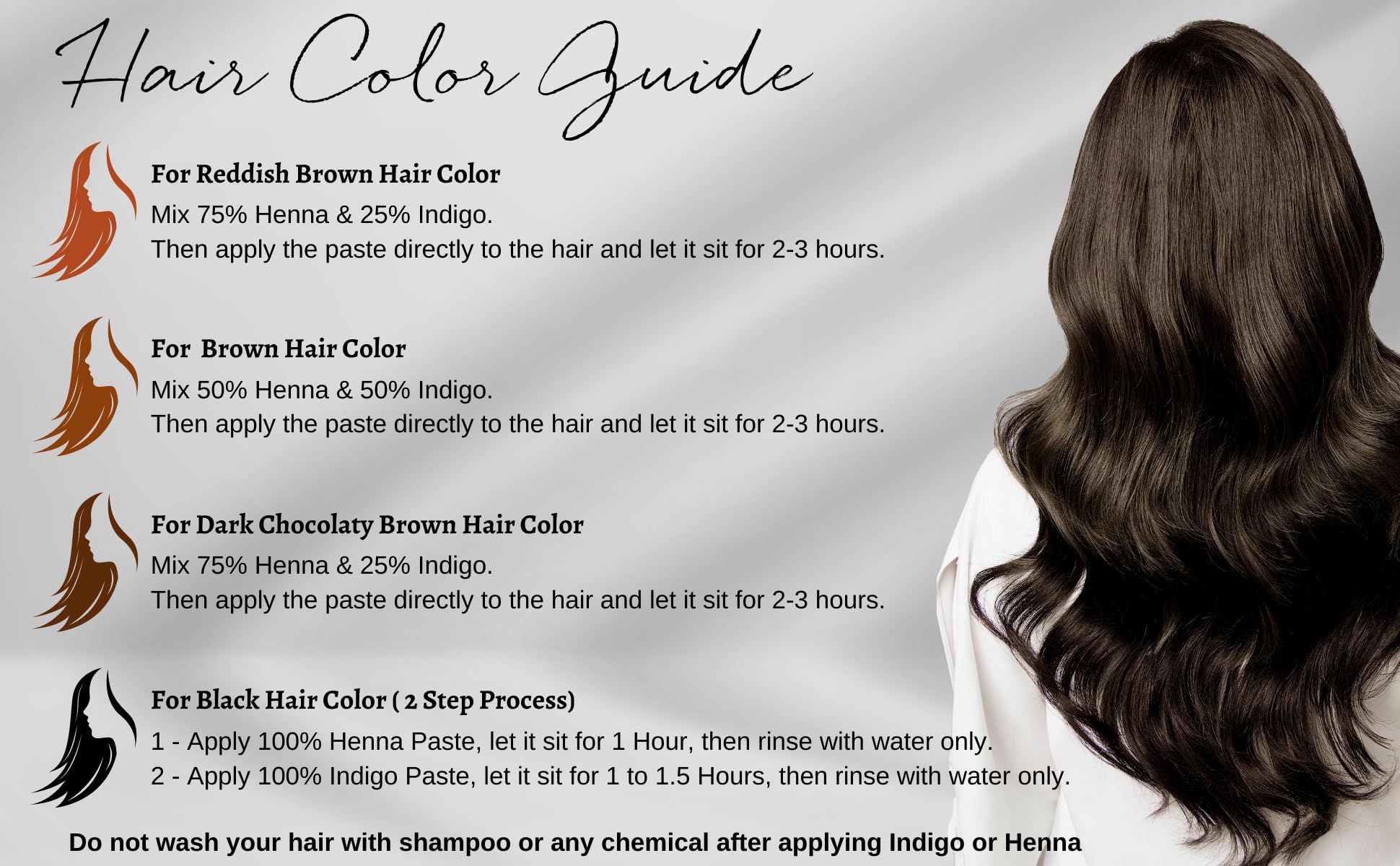 Herby Pure Organic Indigo Powder for Black Hair - 100g Natural Hair Dye with Free Applicator, Gloves & Hair Net | DIY Hair Coloring at Home, Safe & Chemical-Free