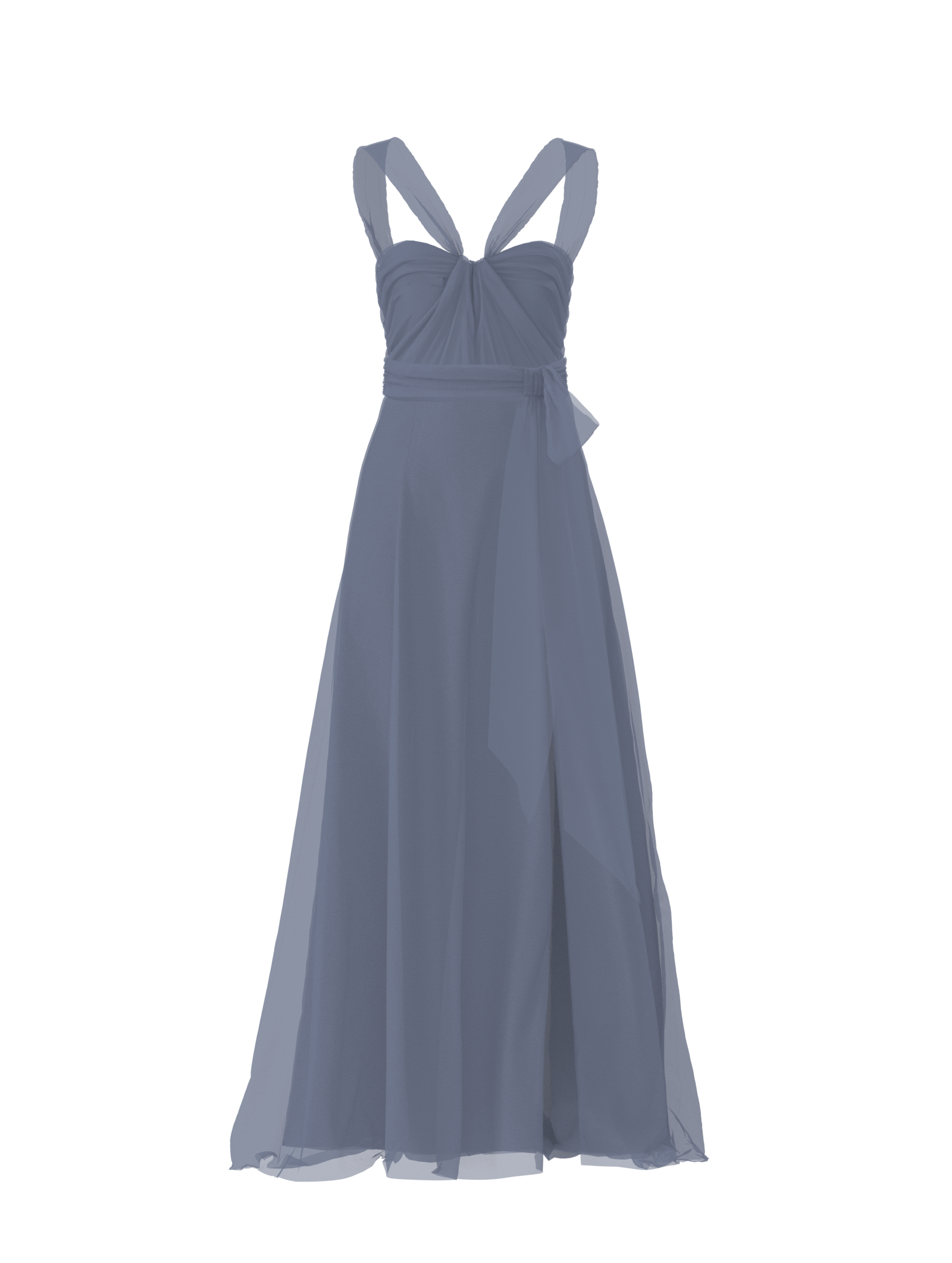 Cerisa Bodice & Arabella Skirt Set with Sash Belt in Slate - Elegant Women's Fashion for Parties, Weddings & Special Occasions