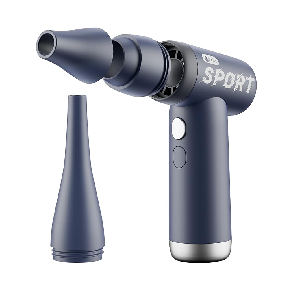 High-Speed Electric Air Duster - 110,000 RPM Rechargeable Handheld Blower, 33m/s Powerful Jet Fan for Dusting & Cleaning | Eco-Friendly Alternative to Compressed Canned Air | Perfect for PC, Keyboard, Car Interior & Electronics Cleaning (Blue)
