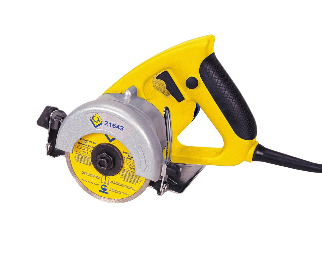 QEP 21643 120-Volt Professional Handheld Tile Cutter with 4-Inch Diamond Blade - Portable Ceramic & Porcelain Tile Cutting Tool with Molded Carrying Case - Perfect for DIY Home Renovation, Bathroom & Kitchen Tile Installation