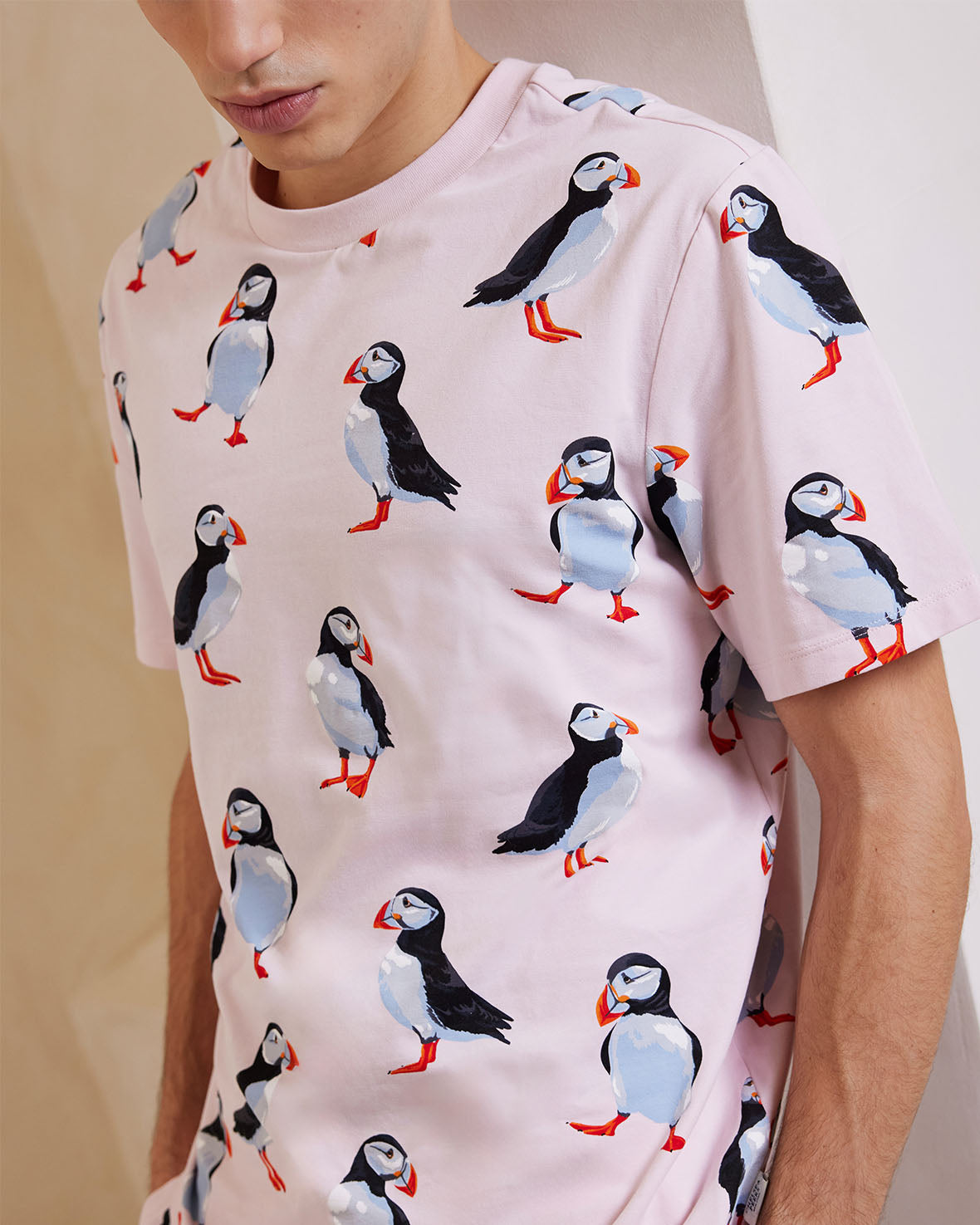 Organic Cotton Puffin Print Short Sleeve Pajama Set for Women - Soft & Breathable Sleepwear for Summer Nights, Lounge Wear, and Cozy Home Relaxation