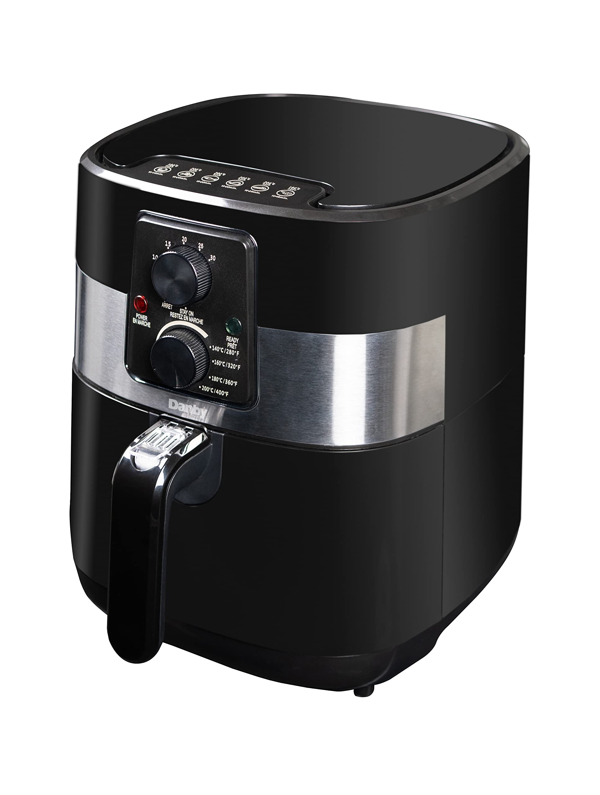 Danby DBAF03224BD11 3.2 Quart (3.5L) Black Air Fryer with Digital Timer, Adjustable Temperature Control & Removable Basket - Perfect for Healthy Cooking, Snacks & Family Meals