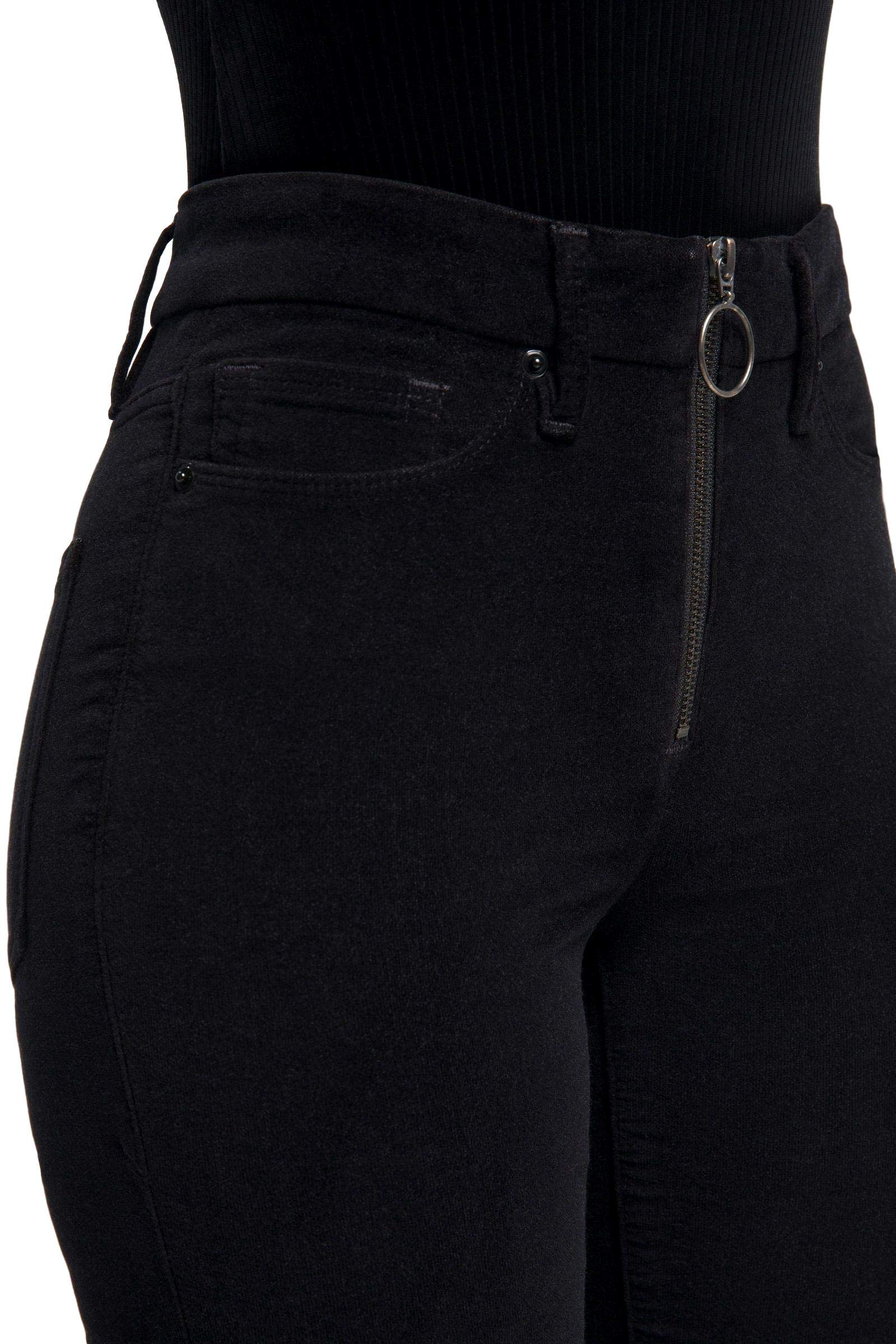 Good American Women's Good Legs Velvet High Waist Skinny Jeans - Black001 | Stretchy Comfort for Day & Night | Perfect for Work, Date Night & Casual Outings