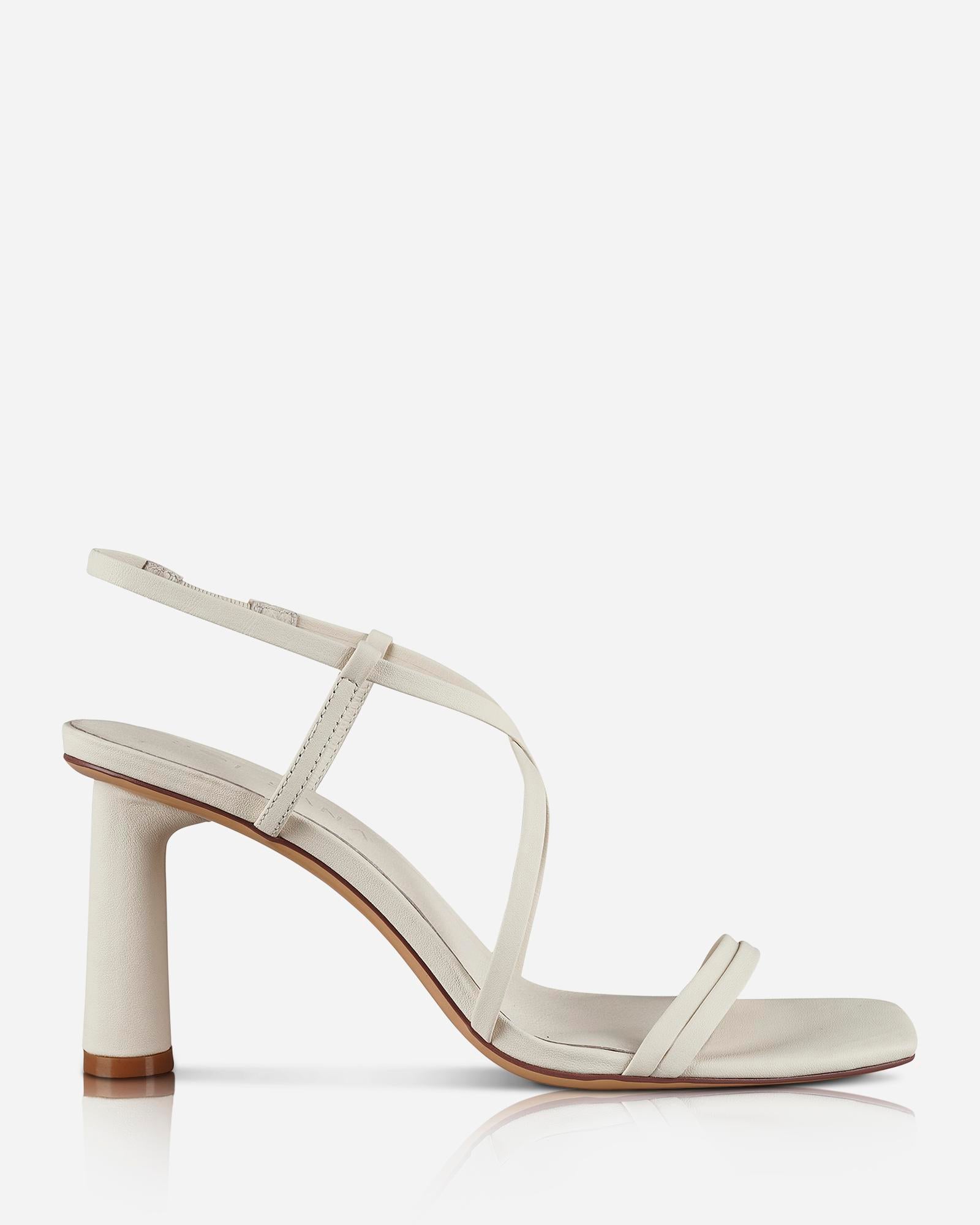 Neo Nova Heel - Women's Fashion Chunky Heel Shoes in Off White | Comfortable & Stylish for Parties, Weddings, and Everyday Wear