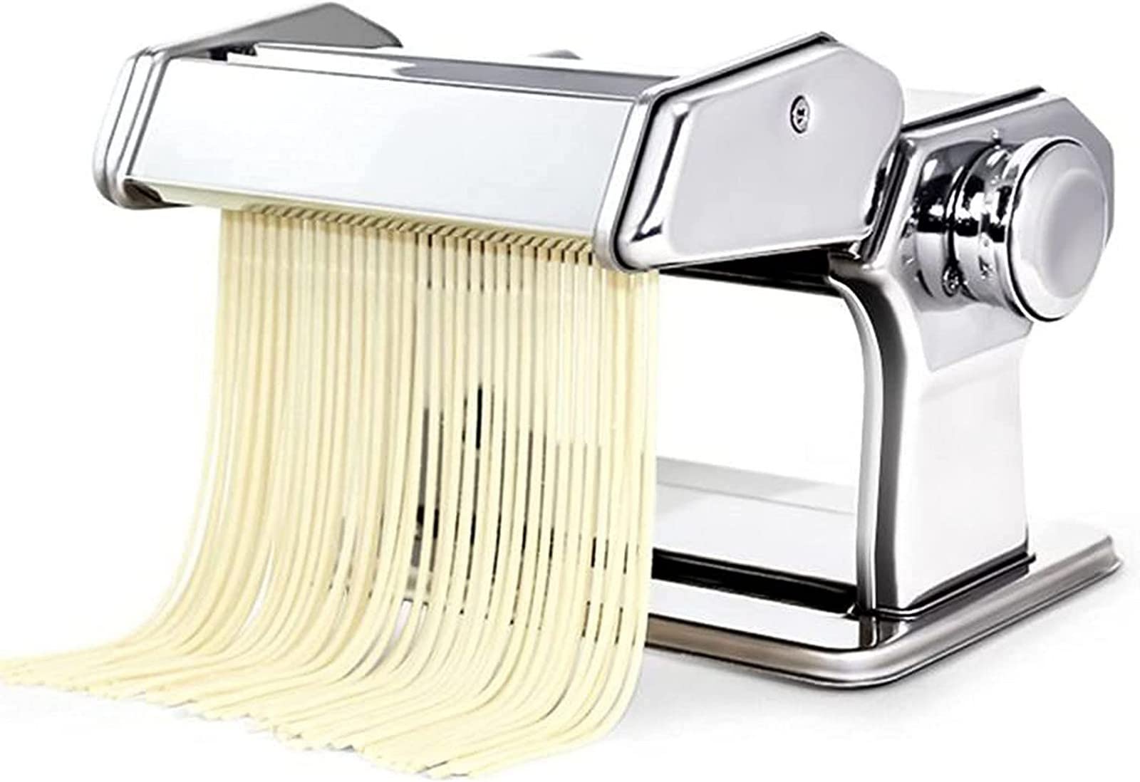 LIJCC Pasta Maker Machine - 6 Adjustable Thickness Dough Roller for Homemade Noodles & Ravioli with Table Clamp | Perfect for Italian Cooking & Family Kitchen Pasta Nights