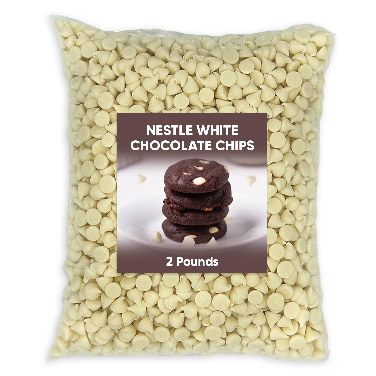 Premium Gluten-Free White Chocolate Baking Chips - 2lb Bulk Bag for Cookies, Desserts & Candy Making - Perfect for Baking, Fudge, Brownies & Holiday Treats - Non-GMO, Rich Flavor for Professional & Home Bakers