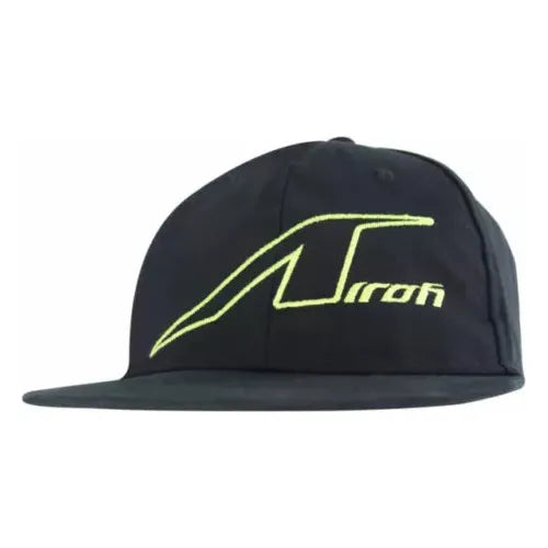Airoh Black & Yellow Baseball Cap - Adjustable Unisex Sun Hat for Outdoor Sports, Running, Hiking, and Casual Wear