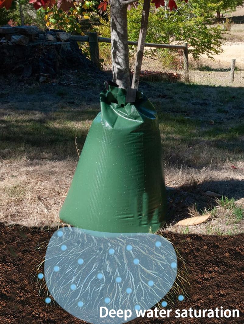 USHIGHTLIGHT 20 Gallon Tree Watering Bag - Slow Release Drip Irrigation System for Trees, Portable & Water Saving (1/2/3 Pack) - Perfect for Newly Planted Trees, Garden Care & Drought Protection
