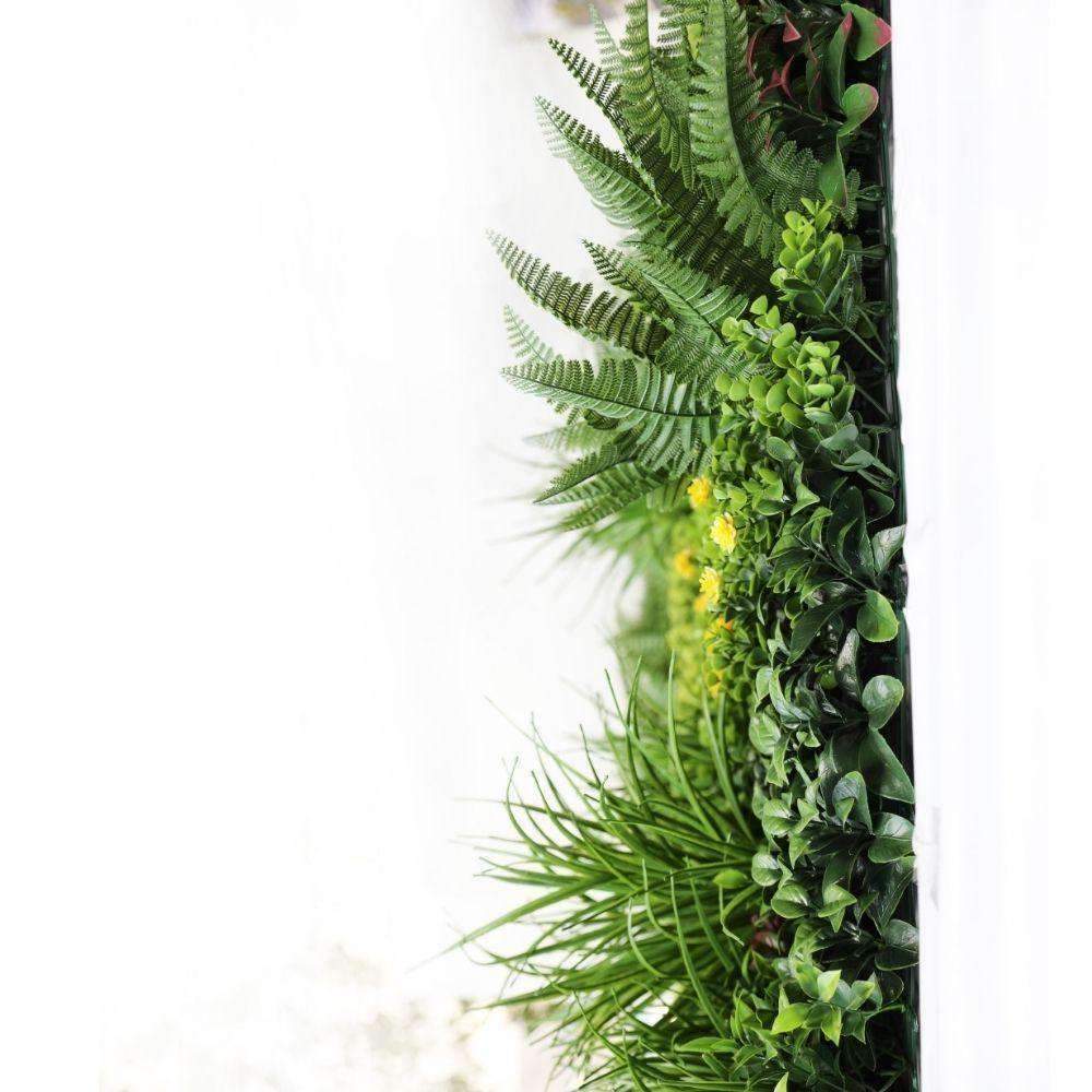 Premium Artificial Vertical Garden Wall Panel - 100cm x 100cm UV Resistant Fern Green Wall Decor for Indoor/Outdoor - Perfect for Home, Office, Balcony & Patio Landscaping