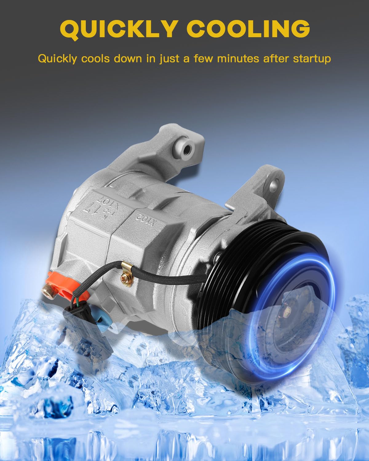 INEEDUP Air Conditioner Compressor for 2003-2007 Honda Accord 2.4L - AC Compressor with Clutch Replacement Part - Perfect for Summer Cooling & Auto AC Repair