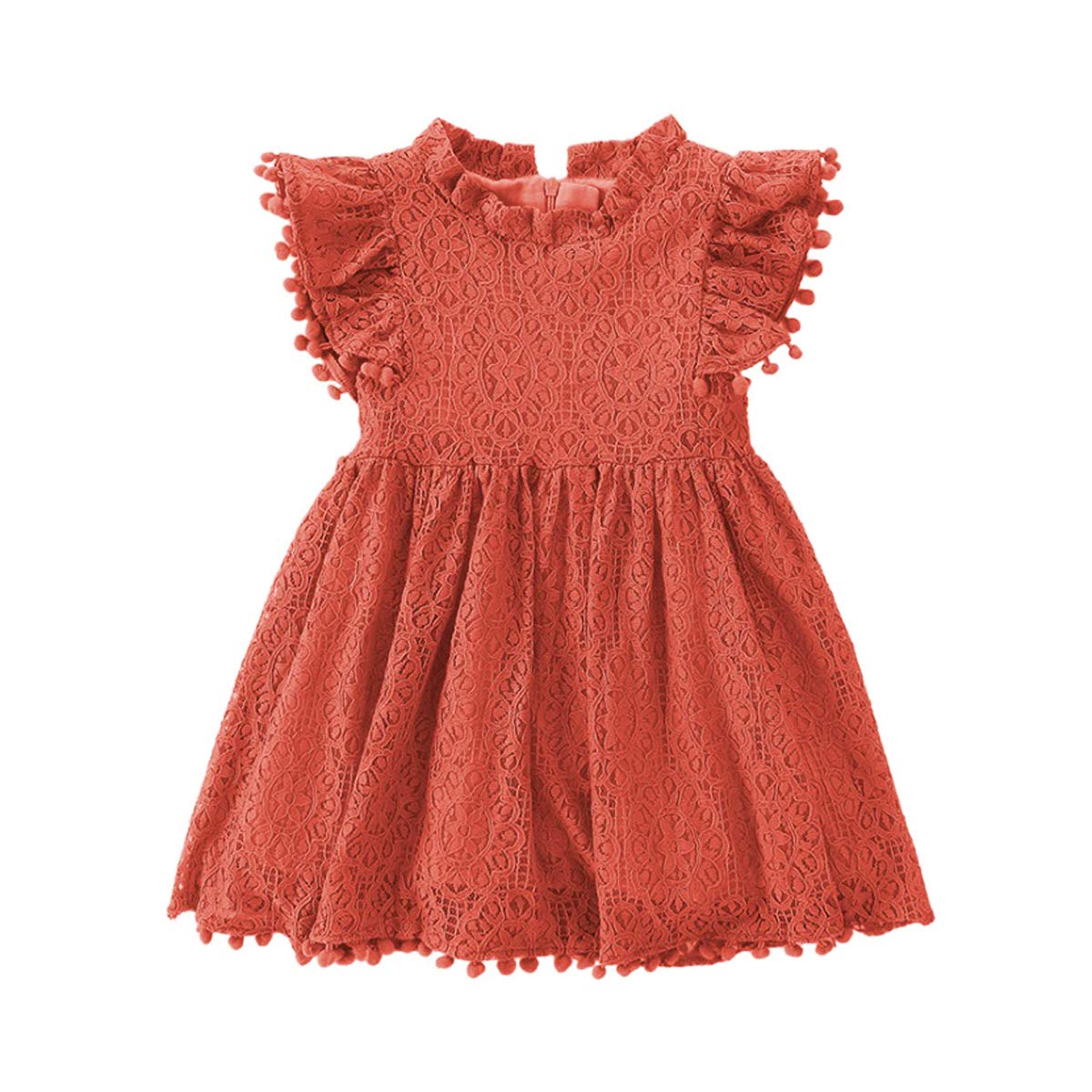 Little Baby Girls Elegant Lace Dresses | Kids Hollow Out Sleeveless Party Princess Dress | Summer Clothes for Weddings, Birthday Parties & Special Occasions