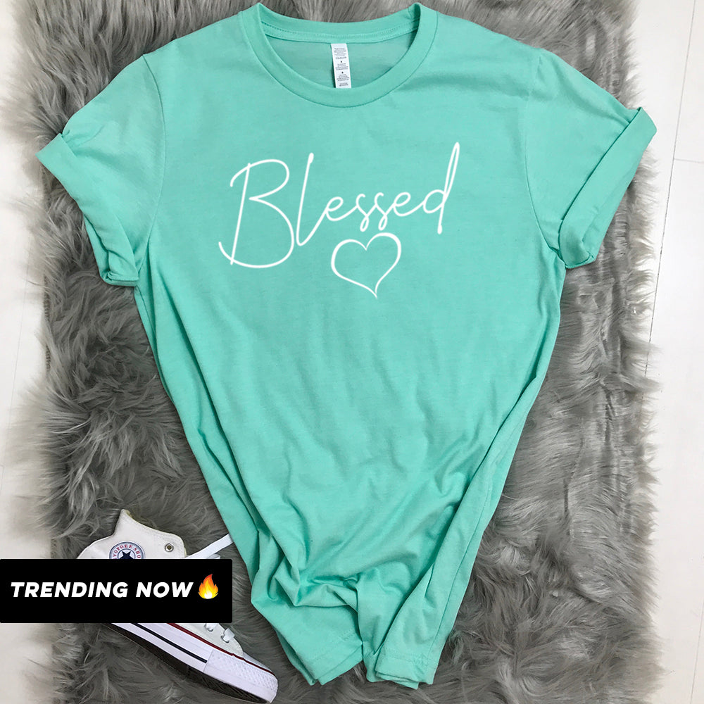 Blessed Heart Graphic T-Shirt (MRK X) - Comfortable & Stylish Casual Wear for Everyday Outfits
