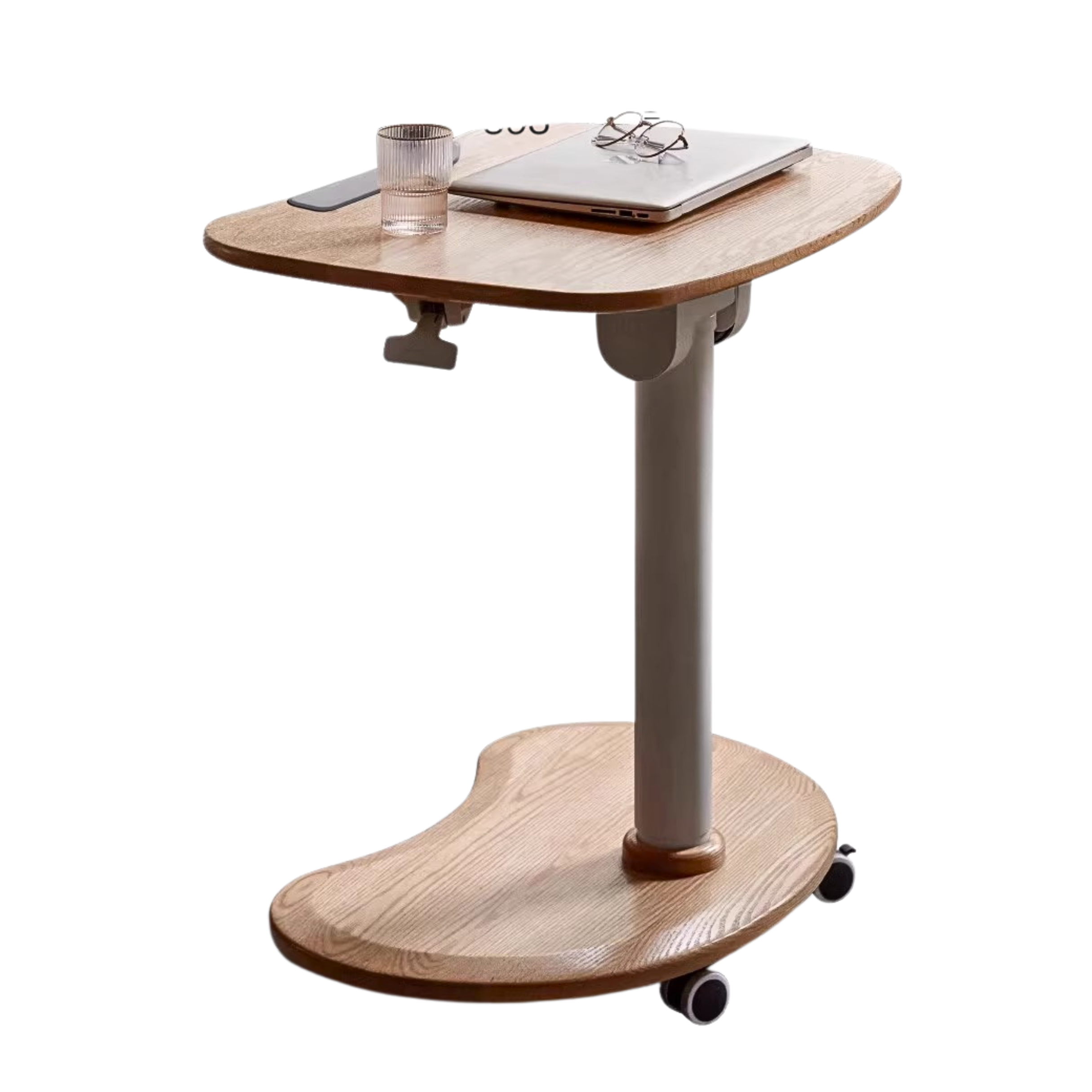 727.6x19.7x29.1- 45.3 inch/70x50x74 - 115сm/ Natural Wood Color/  lifting table with white metal legs
