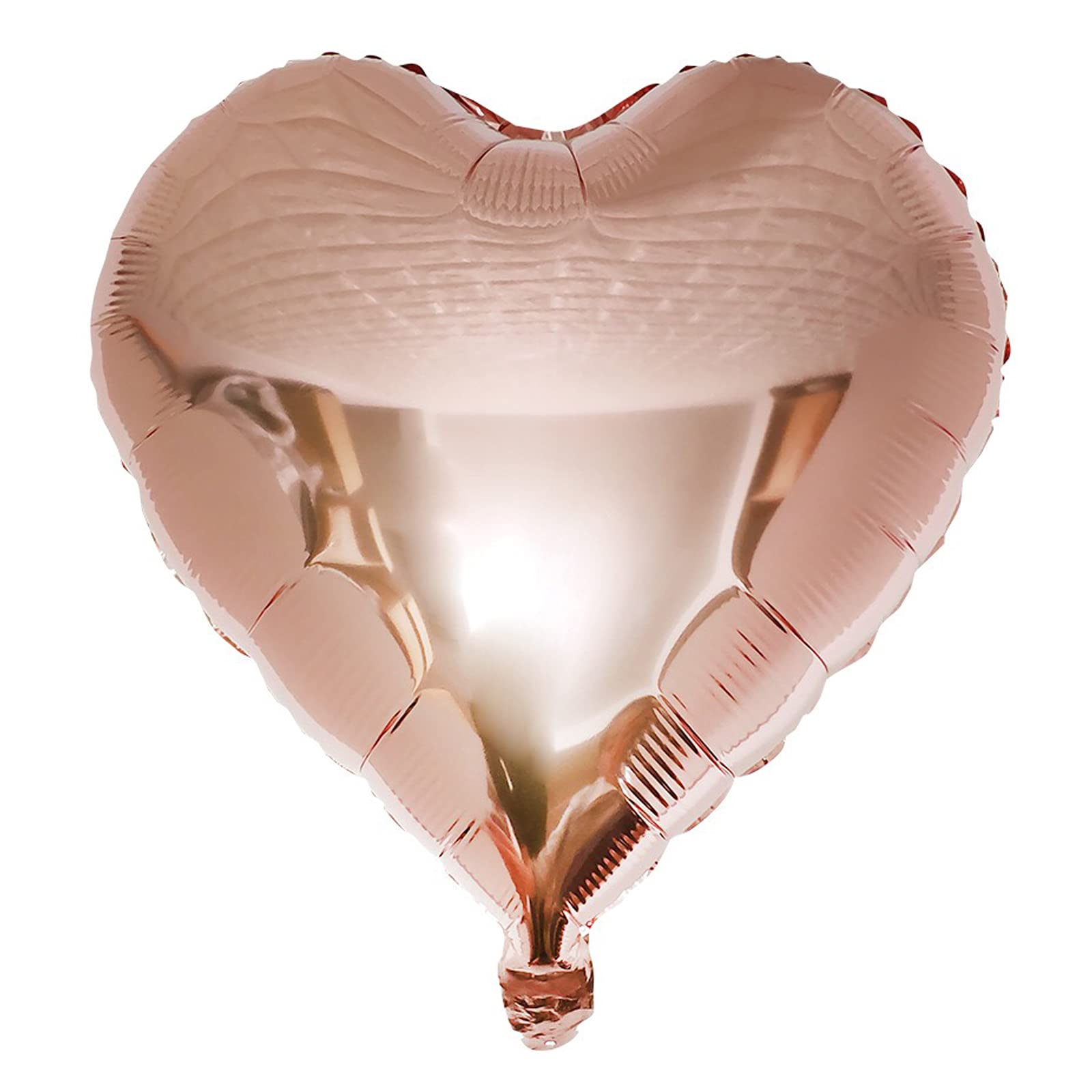 10Pcs Rose Gold Foil Heart Shaped Balloons 18 Inch - Mylar Heart Balloons for Baby Shower, Wedding, Valentine's Day Decorations - Perfect for Party Decor, Anniversary, Birthday Celebrations & Romantic Proposals
