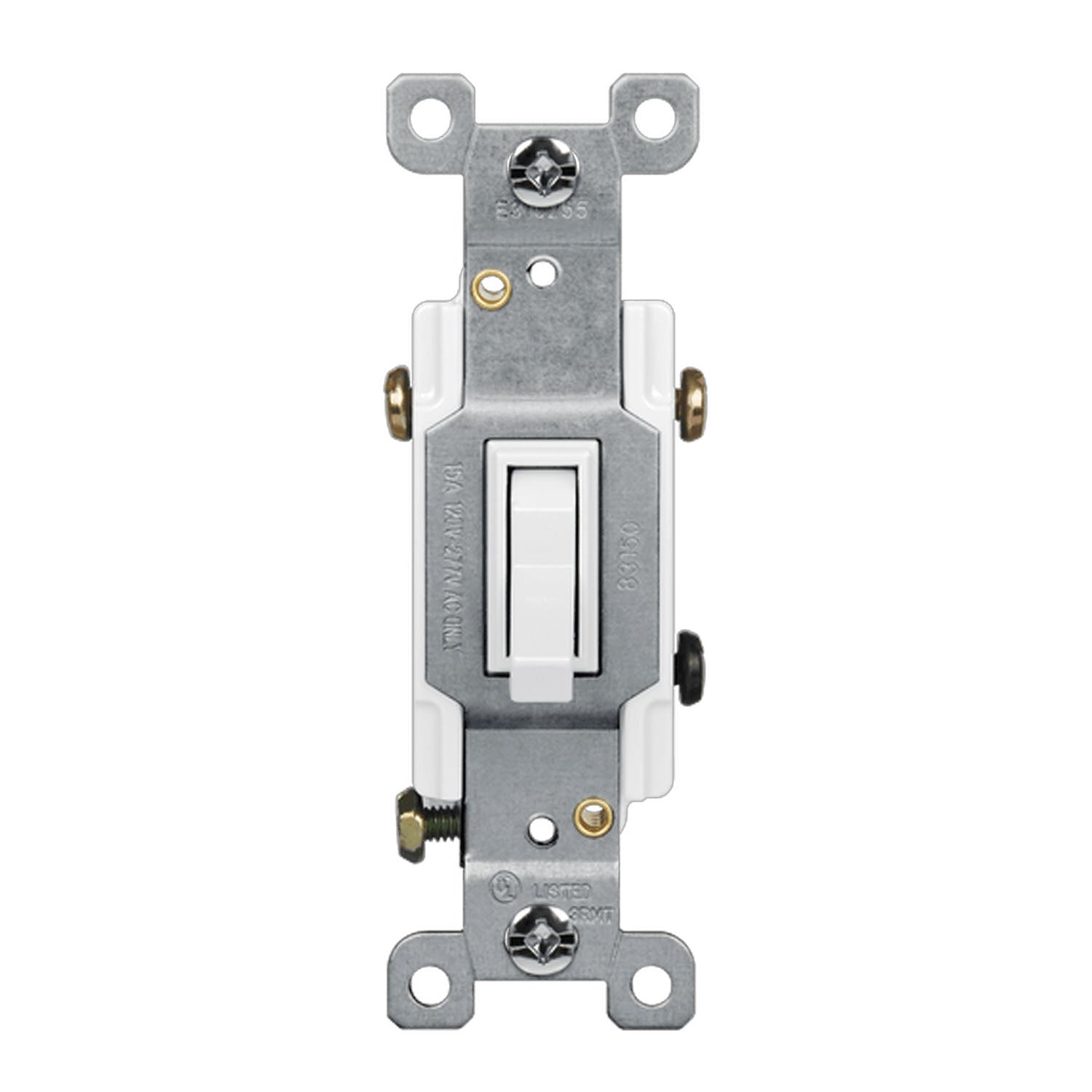15 Amp Toggle Light Switch - 3-Way White Electrical Switch for Home, Office & Commercial Use - Durable & Easy Installation for Wall Lighting Control