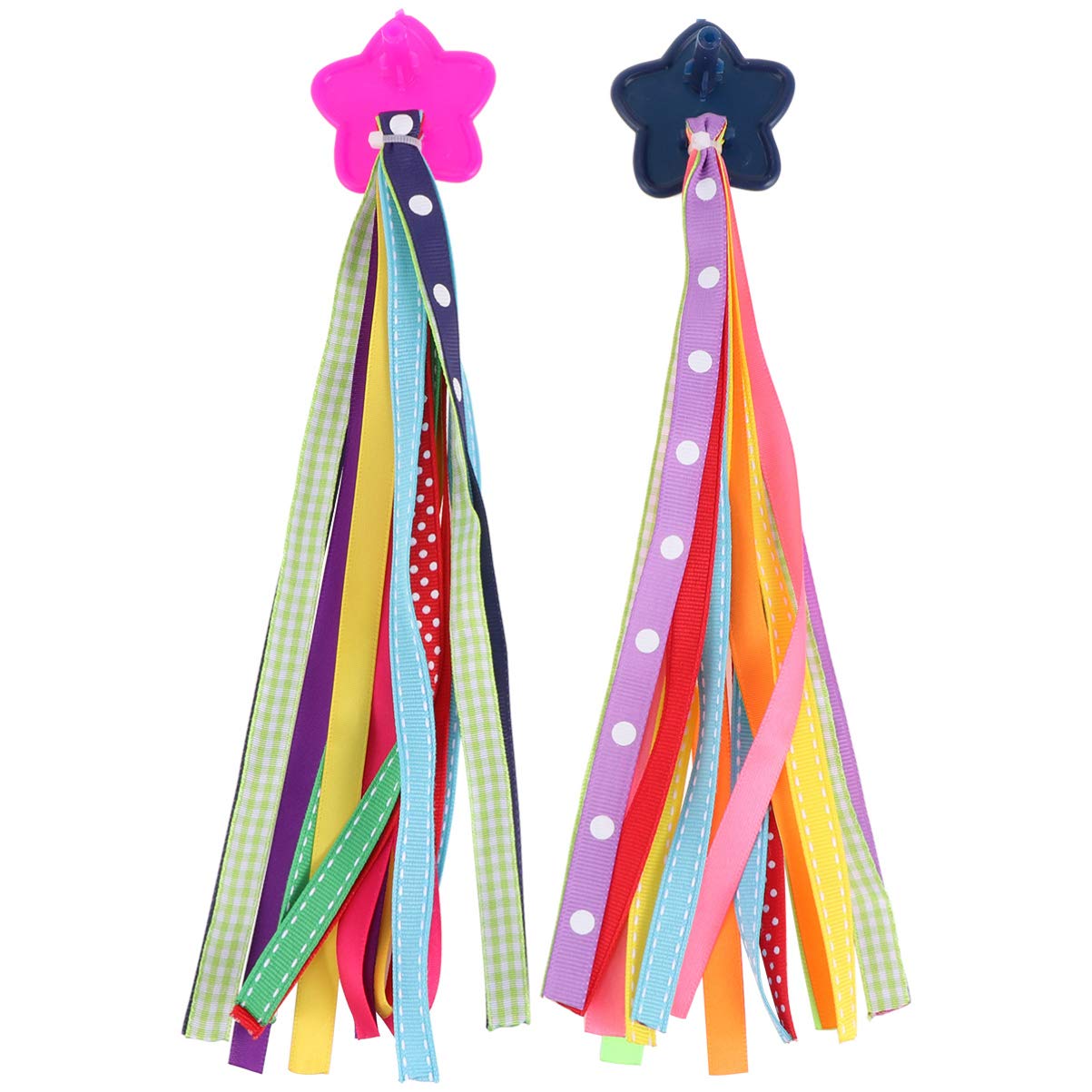 WINOMO 1 Pair Kids Bike Handlebar Streamers - Colorful Bicycle Tassels & Ribbons for Children's Bikes | Durable Bike Grips Decor for Boys & Girls | Perfect for Birthday Gifts, Cycling Parties & Outdoor Adventures
