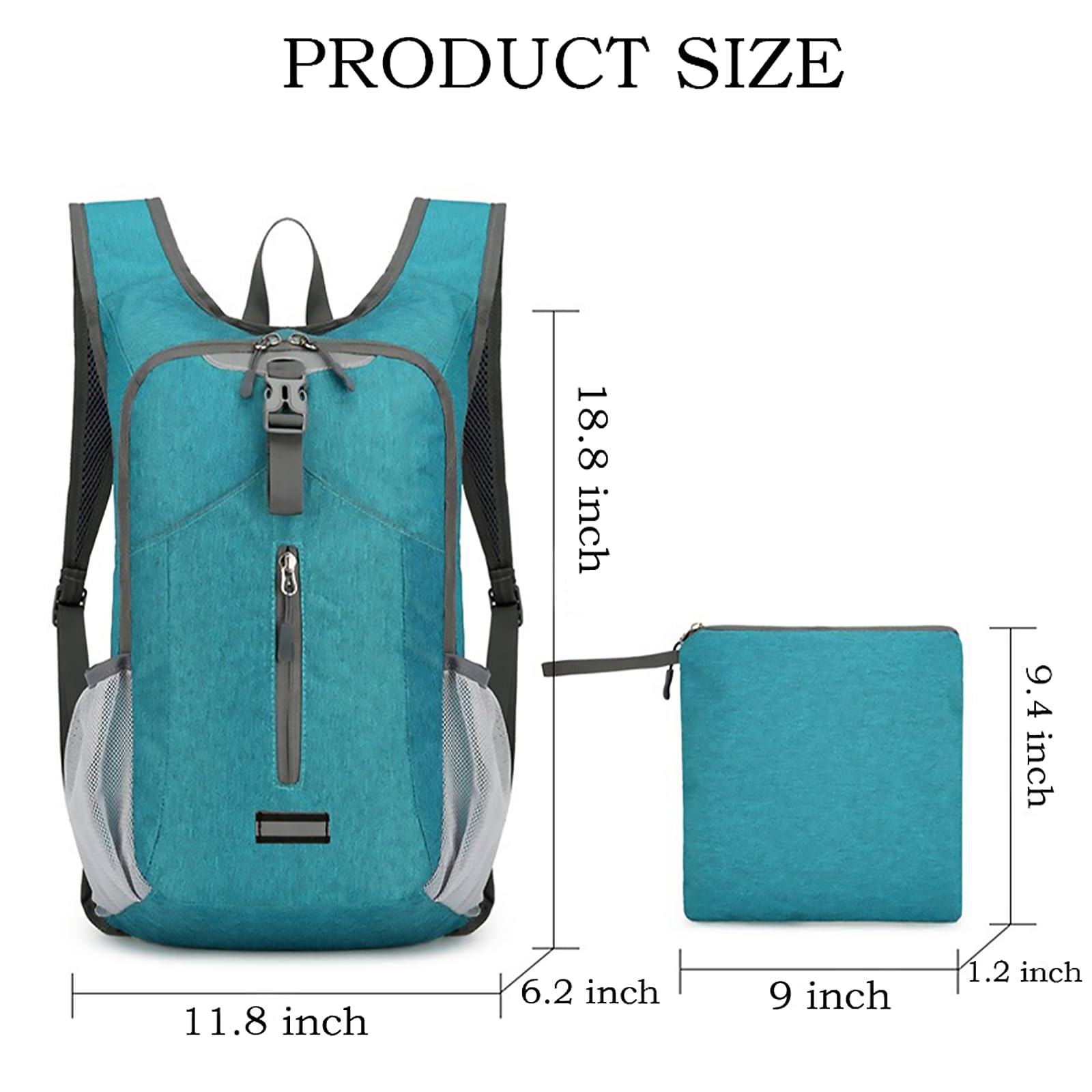 Foldable Lightweight Travel Backpack - Waterproof Packable Hiking Backpack for Women & Men - Compact Daypack for Camping, Beach, Gym, Running & Outdoor Activities | Perfect for Travel Essentials & Daily Commute