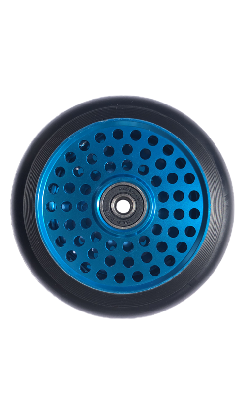 Huoli SW23 120mm Honey Core Scooter Wheels - High Performance, Durable & Smooth Ride for Pro Scooters - Perfect for Street, Park & Freestyle Riding (Black/Blue)