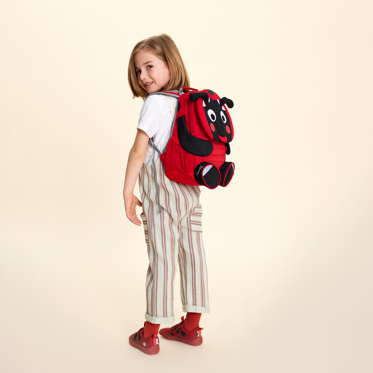 Affenzahn Large Friend Ladybird Backpack - Durable & Stylish Kids School Bag for Boys & Girls - Perfect for School, Travel & Outdoor Adventures