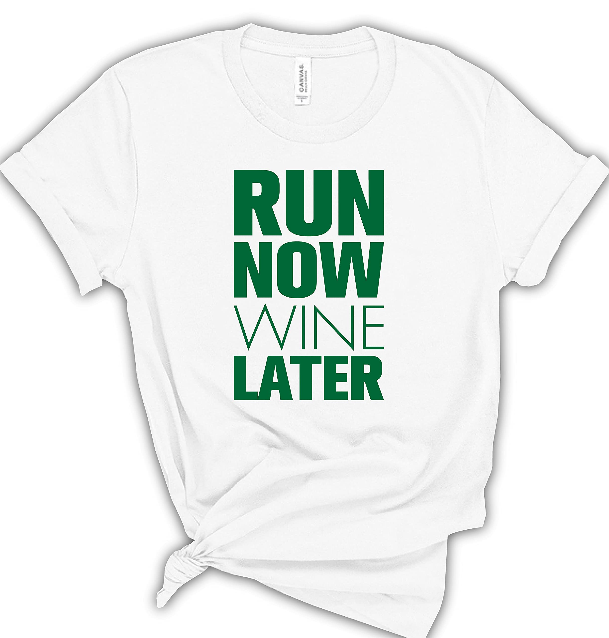 Run Now Wine Later T-Shirt - Funny Gym Motivation Tee for Men & Women - Fitness Workout Graphic Shirt - Perfect Gift for Runners & Wine Lovers - Great for Gym, Workouts, and Casual Wear