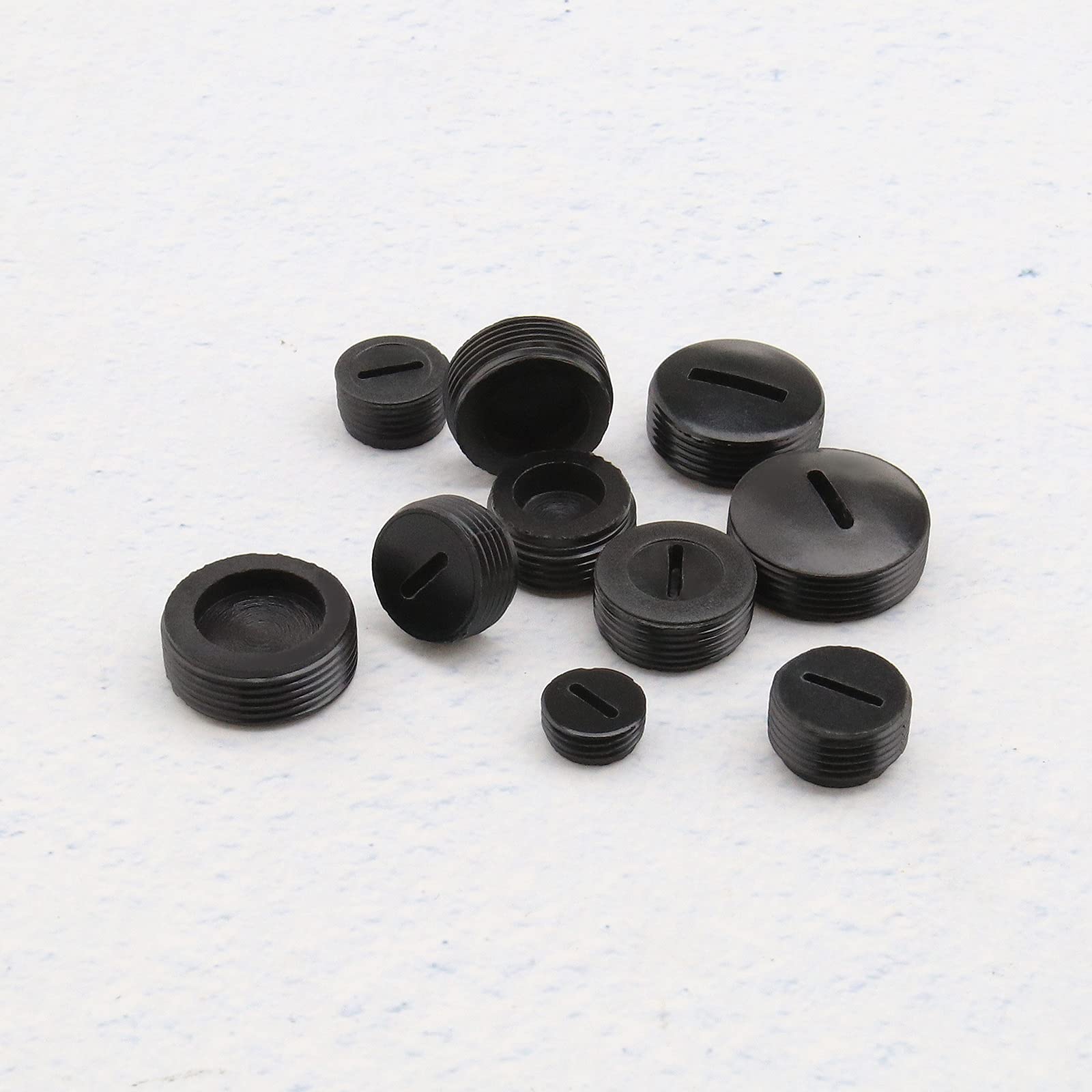 50pcs Black Carbon Brush Replacement Set with Slotted Connector (10mm-20mm Multi Diameter) for Hammer Grinder & Power Tools - Perfect for DIY Repairs & Professional Maintenance