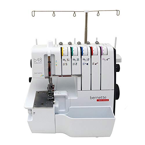Bernette b48 Serger Overlock Coverstitch Machine - Professional 4-Thread Sewing for Garments & Crafts | Perfect for Home Tailoring, DIY Projects & Fashion Design