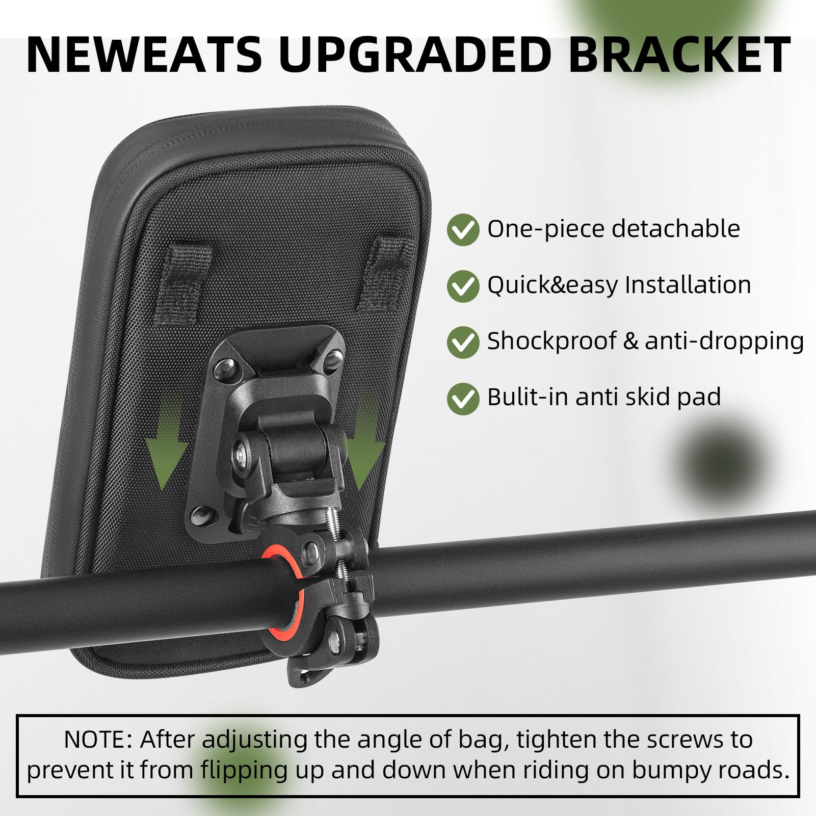 ROCKBROS Waterproof Shockproof Bike Phone Mount Holder - Universal Bicycle Phone Pouch for iPhone 11/12/XR/XS/7/8 Plus & Smartphones Under 6.8