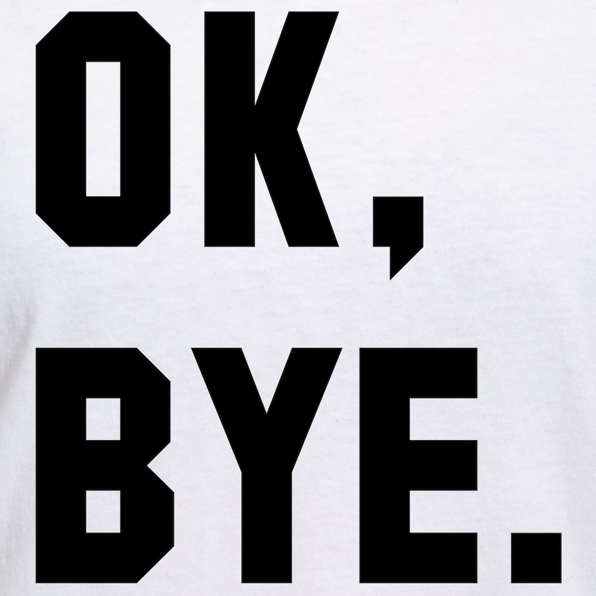 Ok Bye Women's V-Neck T-Shirt - Soft Cotton Casual Tee for Everyday Wear | Perfect for Outings, Lounging & Gifts