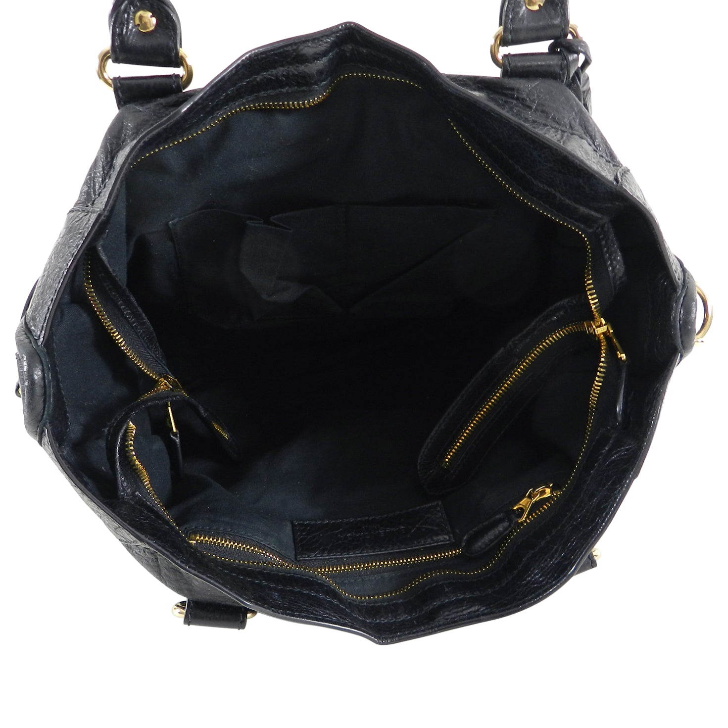 Balenciaga Black City Gold Hardware Motorcycle Bag - Luxury Designer Handbag for Women, Perfect for Daily Use, Travel & Night Out