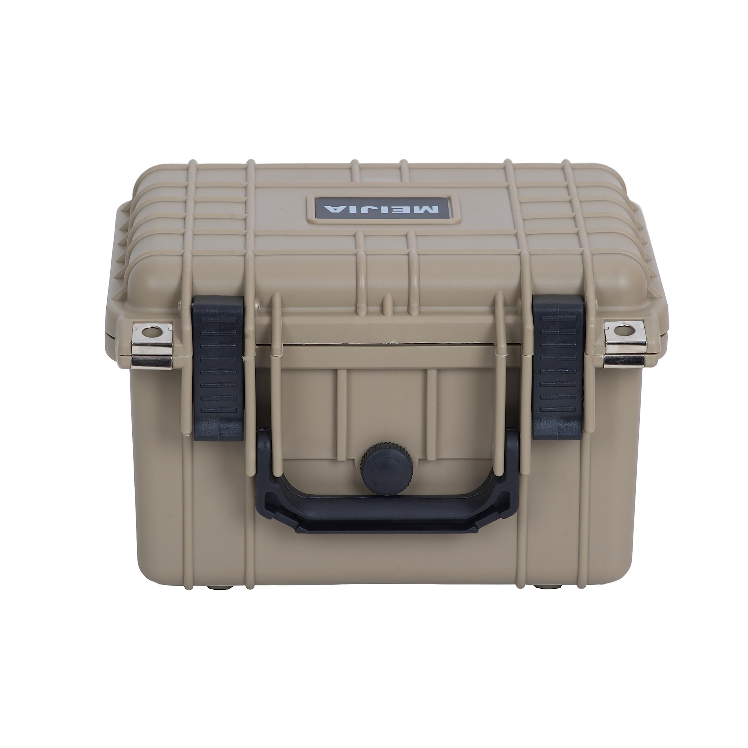 MEIJIA 10.62 x 9.68 x 6.87 Inches All-Weather Waterproof Hard Protective Case with Customizable Foam - Perfect for Drones, Cameras & Equipment (Desert Tan) | Travel, Outdoor Adventure & Professional Gear Storage