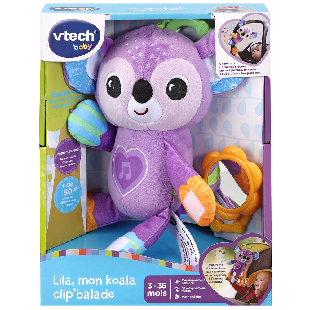 VTech Grab & Go Koala Interactive Learning Toy - Bilingual English/French Educational Game for Toddlers & Preschoolers - Perfect for Travel, Playtime & Early Childhood Development