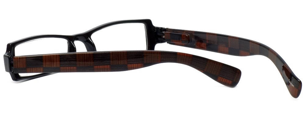 Calabria 763 Designer Reading Glasses for Men & Women - Retro Rectangular Eyeglasses with Soft Case | Fashionable Readers for Office, Reading & Daily Use