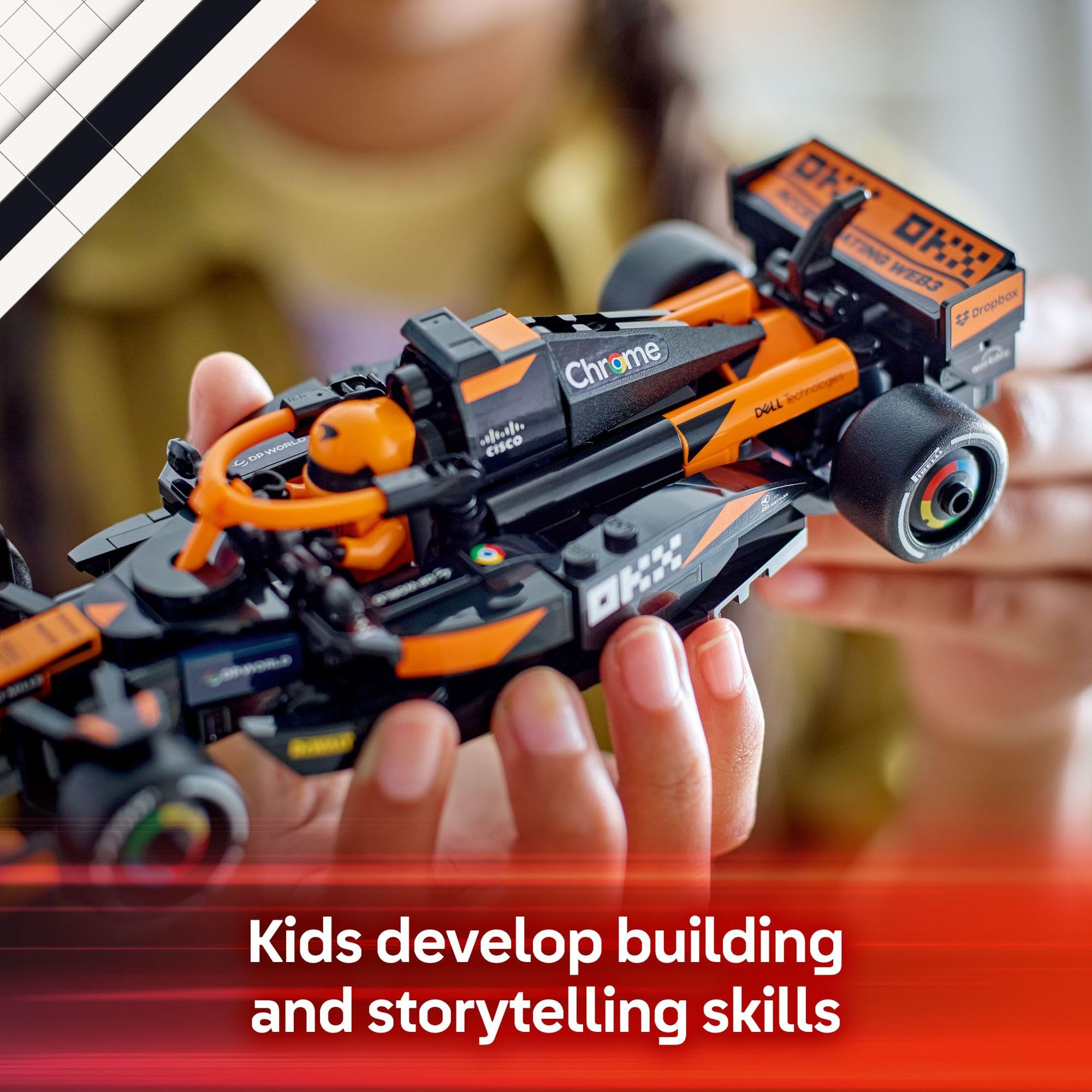 LEGO Speed Champions McLaren F1 Team MCL38 Race Car Building Set - 77251 Toy for Kids Ages 10+, Boys & Girls - Perfect Gift for F1 Fans & Birthday Presents - Build Your Own Formula 1 Model Car for Play & Display
