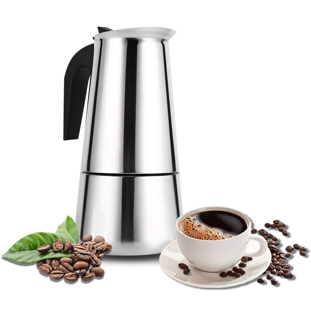 TOPINCN Moka Coffee Maker - Safe & Insulating for Home, Office & Coffee Shops (450ml)